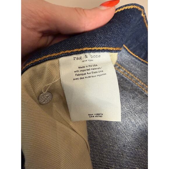 Rag & Bone Dre Low-Rise Slim Boyfriend Cambria/Dark Jeans Women Size 28 - Picture 9 of 11